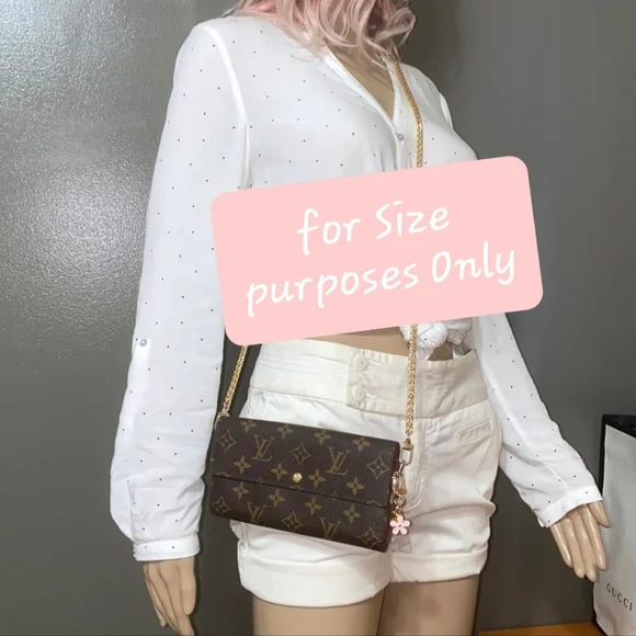 Louis Vuitton Monogram Wallet with Gold Chain - Picture 3 of 16